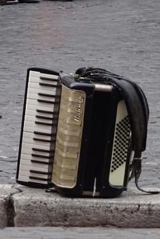 Paperback An Accordion on the Street Musical Instrument Journal: 150 Page Lined Notebook/Diary Book