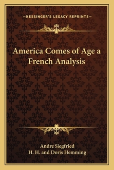 Paperback America Comes of Age a French Analysis Book