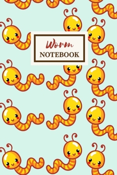 Paperback WORM Notebook: Cute Journal Gift - Composition Note Book for School Kids: Medium Spacing Between Lines, 6 x 9 in (15.2 x 22.9 cm) Book