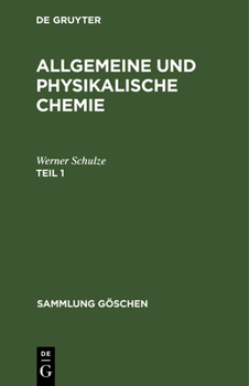 Hardcover Sammlung Göschen Allgemeine und physikalische Chemie [German] Book