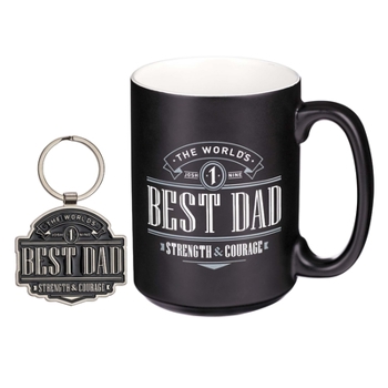 Misc. Supplies Gift Set Mug and Keyring Best Dad Joshua 1:9 Book