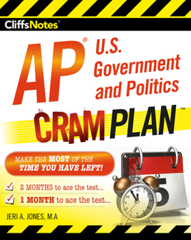 Paperback Cliffsnotes AP U.S. Government and Politics Cram Plan Book