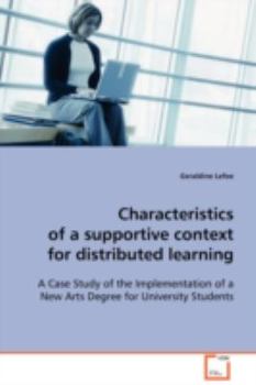Paperback Characteristics of a supportive context for distributed learning Book