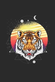 Retro Tiger: Tigers Notebook, Dotted Bullet (6" x 9" - 120 pages) ~ Animal Themed Notebook for Daily Journal, Diary, and Gift