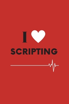 I Heart Scripting: (Red Blank Lined Journal)