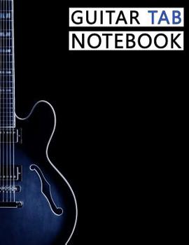 Paperback Guitar Tab Notebook: 8.5 x 11, 104 Pages, Blue Book