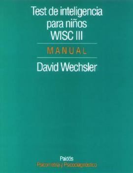 Paperback Test de Inteligencia Para Ninos WISC-III Manual (Spanish Edition) [Spanish] Book