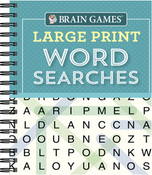 Spiral-bound Brain Games - Large Print Word Searches (Teal) Book