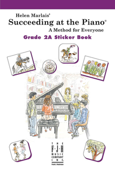 Paperback Succeeding at the Piano, Sticker Book - Grade 2a Book