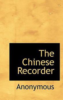 Paperback The Chinese Recorder Book