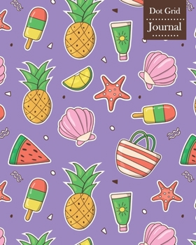 Paperback Dot Grid Journal: Notebook Planner with Cute Summer Themed Cover Design Book