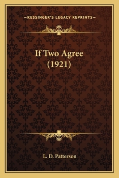 Paperback If Two Agree (1921) Book
