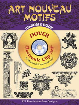 Paperback Art Nouveau Motifs CD-ROM and Book [With CDROM] Book