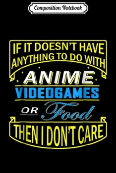 Composition Notebook: Funny anime video games or food Geek Gamer Nerd Gift Journal/Notebook Blank Lined Ruled 6x9 100 Pages