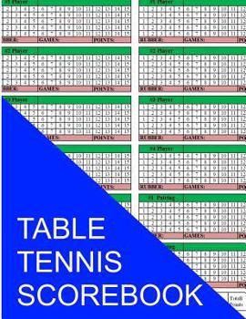 Paperback Table Tennis Scorebook Book