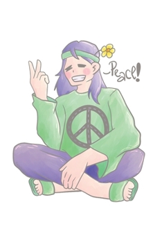 Paperback Hippie Peace Love Notebook: Graph Paper Journal 6x9 - 120 Pages Book