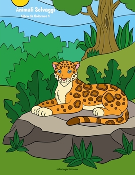Paperback Animali Selvaggi Libro da Colorare 4 [Italian] Book