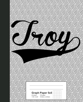 Paperback Graph Paper 5x5: TROY Notebook Book