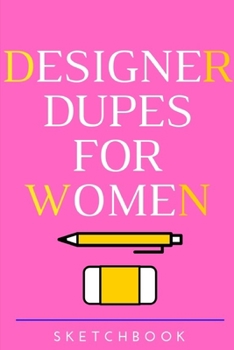 Paperback designer dupes for women notebook: 102 Pages 6" X 9" Sketch Book with Large Blank Graph Paper and Blank White Paper, Sketching, Drawing and Record Cre Book