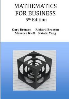 Paperback Mathematics fo Business: Fifth Edition Book