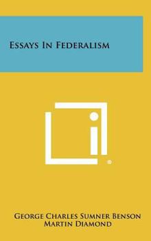 Hardcover Essays In Federalism Book
