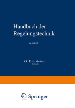 Paperback Handbuch Der Regelungstechnik [German] Book