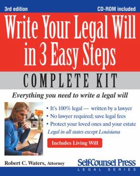 Paperback Write Your Legal Will in 3 Easy Steps Book