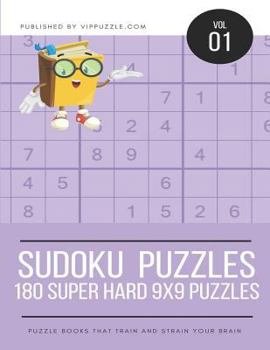 Paperback Sudoku Puzzles - 180 Super Hard 9x9 Puzzles Book