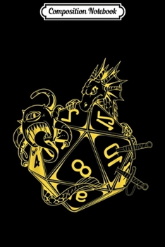 Composition Notebook: Retro DM Tabletop Gaming Gift Vintage Dragons D20 Dice  Journal/Notebook Blank Lined Ruled 6x9 100 Pages