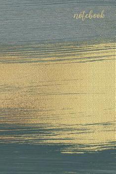 Paperback Notebook: Silver Teal & Gold Gorgeous Classy Cover Book