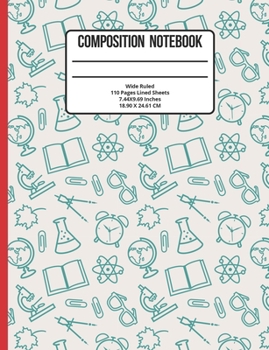 Paperback Composition Notebook Wide Ruled: School 110 Pages Book