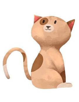 Notebook : Happy Cute Brown Cat, Kids Notebook, Large Size - Letter/A4, Wide Ruled