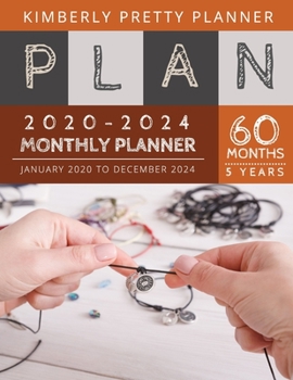 Paperback 5 year monthly planner 2020-2024: 2020-2024 Monthly Planner Calendar 60 months - internet login and password - 5 Year Goal Planner - Five Year Life Go Book