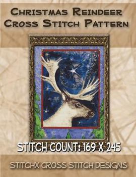 Paperback Christmas Reindeer Cross Stitch Pattern Book