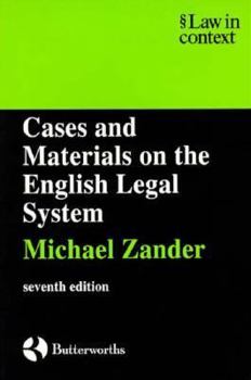 Cases and Materials on the English Legal System (Law in Context Series) - Book  of the Law in Context