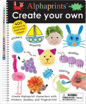 Spiral-bound Alphaprints: Create Your Own: A Sticker and Doodle Activity Book