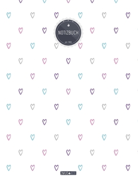 ZMUDACE Notizbuch Liniert: in DIN A4 Softcover ZL143 Herzen Muster M�dchen 156 leere linierte Seiten mit pers�nlichem Register + Seitenzahlen Zeichenbuch, Skizzenbuch, Lineatur 4, Malbuch, Notizheft z