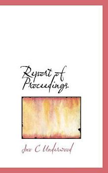 Paperback Report of Proceedings Book