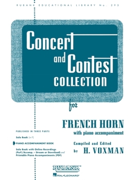 Paperback Concert and Contest Collection for French Horn: Piano Accompaniment Book