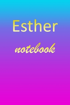 Paperback Esther: Blank Notebook - Wide Ruled Lined Paper Notepad - Writing Pad Practice Journal - Custom Personalized First Name Initia Book