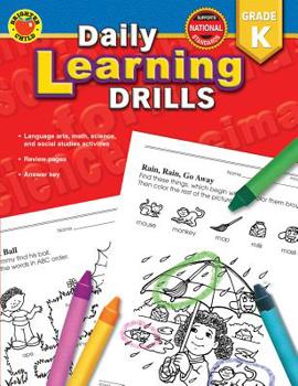 Paperback Daily Learning Drills, Grade K Book