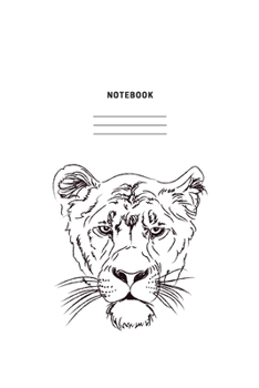 Paperback Notebook: White Tiger Lion Notebook And Composition Book Journal Soft Cover Lined Planner Diary With Animal Book