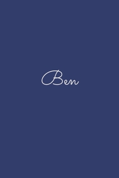 Ben: notebook with the name on the cover, elegant, discreet, official notebook for notes, dot grid notebook,