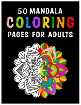 Paperback 50 Mandala Coloring Pages for Adults [Large Print] Book
