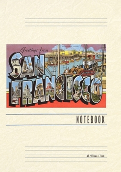 Paperback Vintage Lined Notebook Greetings from San Francisco, San Francisco, California Book