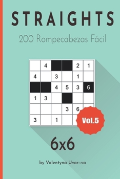 Paperback Straights: 200 Rompecabezas Fácil 6x6 vol. 5 [Spanish] Book