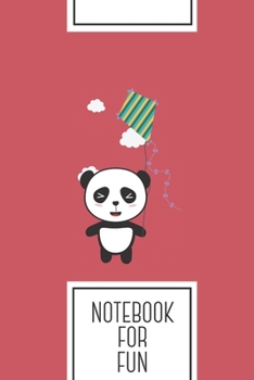 Notebook for Fun: Lined Journal with Panda with colorful kite Design - Cool Gift for a friend or family who loves kid presents! | 6x9" | 180 White ... Brainstorming, Journaling or as a Diary