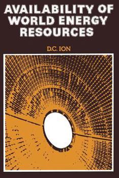 Paperback Availability of World Energy Resources Book