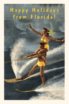 Paperback Vintage Journal Happy Holidays from Florida, Water Skiers Book