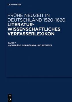 Hardcover Nachträge, Corrigenda Und Register [German] Book